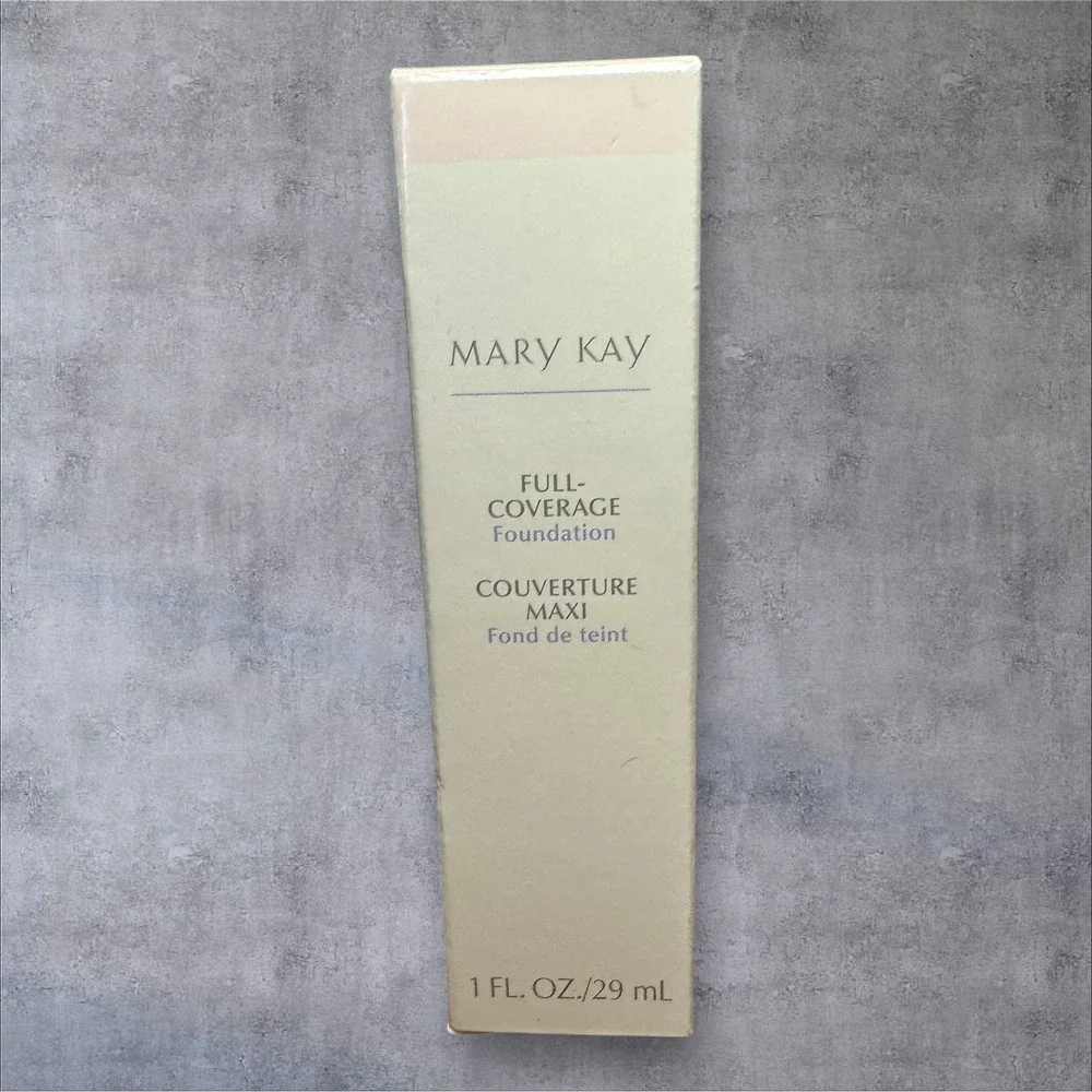 Mary Kay Full-Coverage Foundation Ivory 105 364700 1oz New Box Gray Cap Disc.